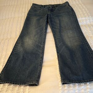 NWOT J. Crew Dark Blue Crop Flare Jeans